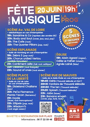 Fête de la musique 2025 à Thouaré-sur-Loire